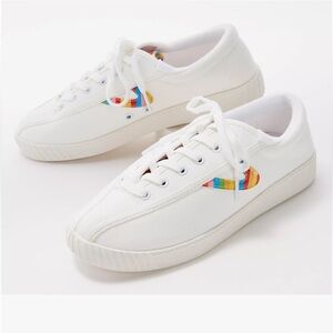 Tretorn Off-White Canvas Low-Top Sneakers sz 8.5